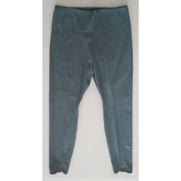 Nike DA0833 387 Women's Sz M Green One Luxe Tight Fit Mid-Rise Leggings $95+ - Picture 1 of 11